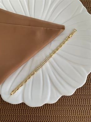 Vip Gold Zirkon Taşlı Kalın S Sıralı Bileklik