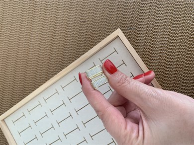 Vip Gold Zirkon Taşlı Kare U Küpe