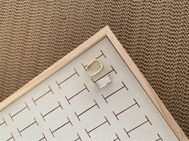 Vip Gold Zirkon Taşlı Kare U Küpe