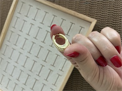 Vip Gold Zirkon Taşlı Küçük Damla Küpe
