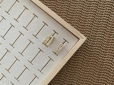 Vip Gold Zirkon Taşlı Marka U Küpe