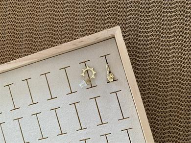Vip Gold Zirkon Taşlı Mini Yıldız Ay Küpe