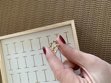 Vip Gold Zirkon Taşlı Mini Yıldız Ay Küpe