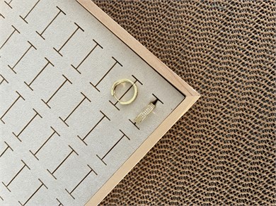 Vip Gold Zirkon Taşlı Ortası Hasır Halka Küpe