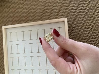 Vip Gold Zirkon Taşlı Plaka Halka Küpe