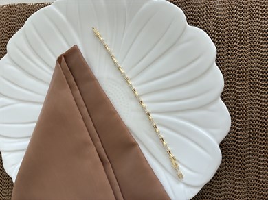 Vip Gold Zirkon Taşlı Plaka Kemik Modeli Bileklik