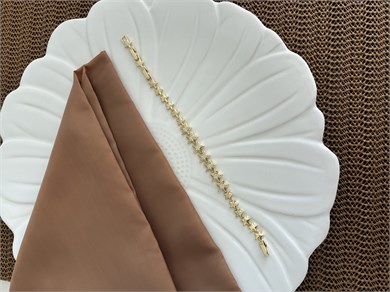 Vip Gold Zirkon Taşlı Plaka Yıldız Sıralı Bileklik