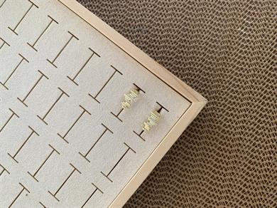 Vip Gold Zirkon Taşlı Ritim Halka Küpe