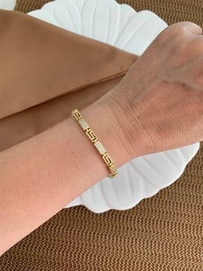Vip Gold Zirkon Taşlı S Sıralı Bileklik