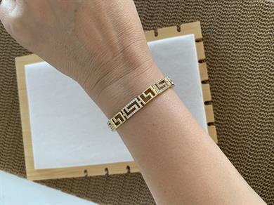 Vip Gold Zirkon Taşlı S Sıralı Zincir Bileklik