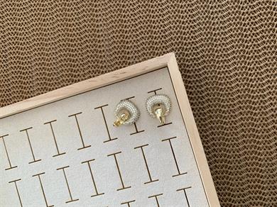 Vip Gold Zirkon Taşlı Sepet Sallantılı Tasarım Küpe