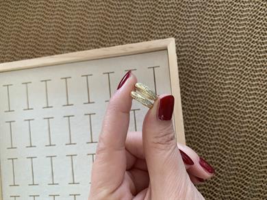 Vip Gold Zirkon Taşlı Su Yolu Halka Küpe