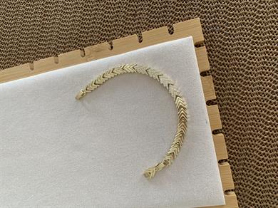 Vip Gold Zirkon Taşlı V Sıralı Zincir Bileklik