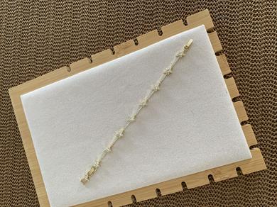 Vip Gold Zirkon Taşlı Yıldız Sıralı Zincir Bileklik