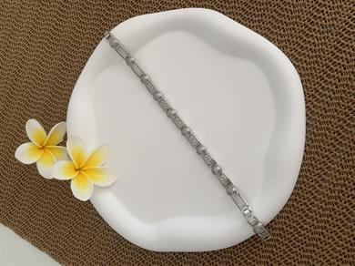 Vip Gümüş Daire S Sıralı Tasarım Bileklik