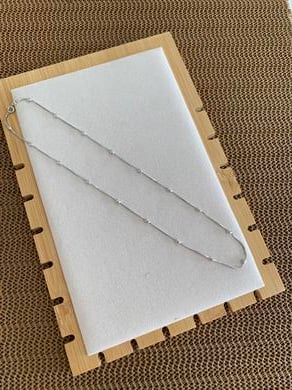 Vip Gümüş Küp İtalyan Zincir Badem Sıralı Kolye