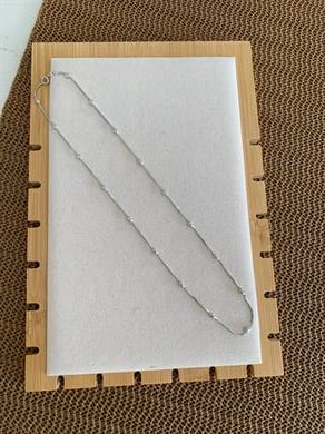 Vip Gümüş Küp İtalyan Zincir Badem Sıralı Kolye