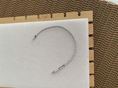 Vip Gümüş Mini Kare Taşlı Su Yolu Bileklik