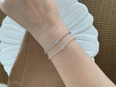 Vip İnce Su Yolu Göz Nazar Sıralı Bileklik