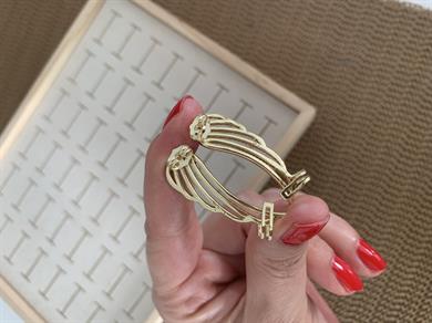 Vip Komple Gömme Zirkon Taşlı Melek Kanadı Tasarım Küpe