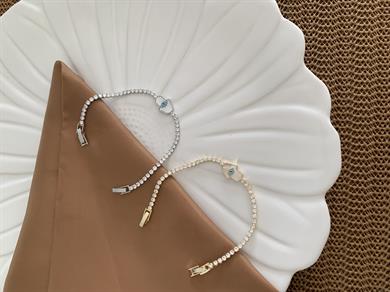 Vip Mini Kare Taş Su Yolu Fatma Ana Eli  Bileklik