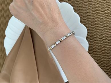 Vip Mix Tek Taş X Sıralı Bileklik