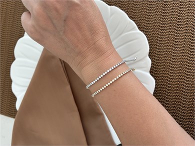 Vip Zirkon Taşlı Mini Kare Su Yolu Bileklik