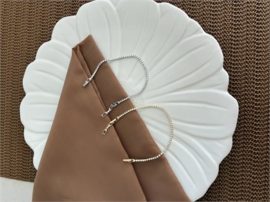 Vip Zirkon Taşlı Mini Kare Su Yolu Bileklik