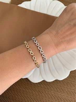 Vip Zirkon Taşlı Sonsuzluk Sıralı Bileklik