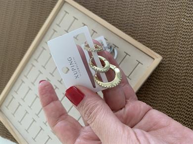 Vip Zirkon Taşlı Su Yolu Sıralı Üçlü Set Oval Küpe