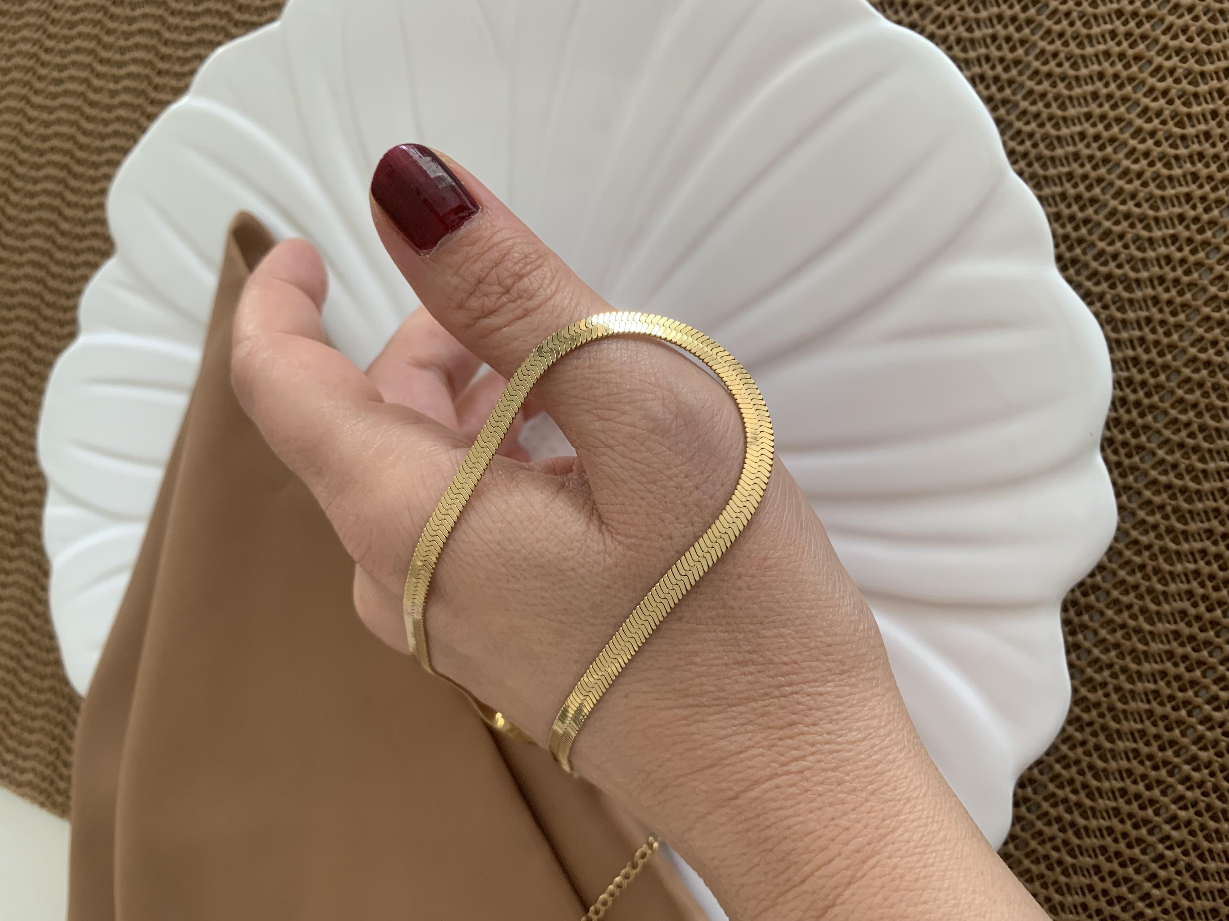 Çelik 60 Cm 4 mm İtalyan Zincir Kolye Gold
