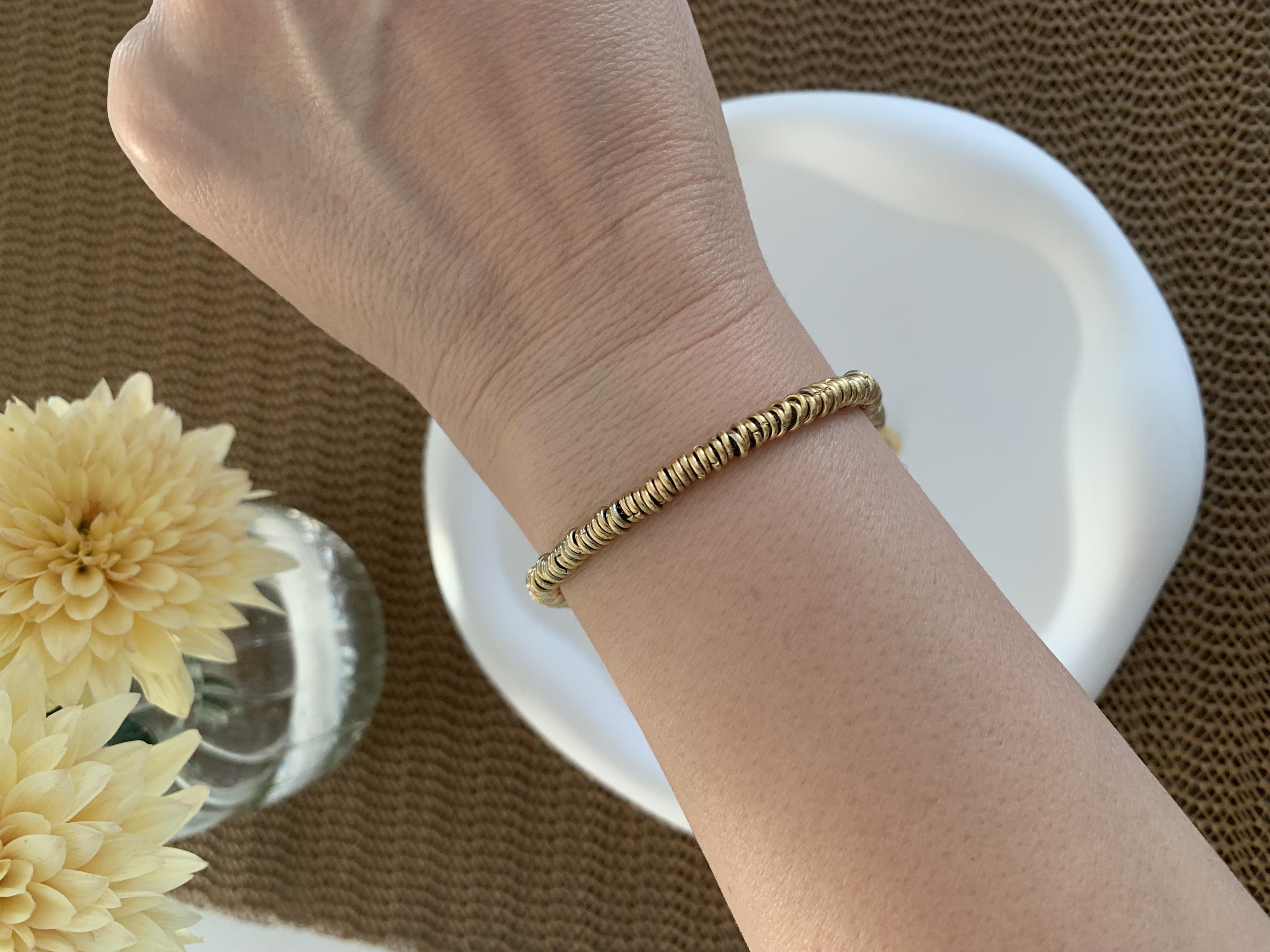 Çelik Gold Dolama Sıralı Zincir Bileklik