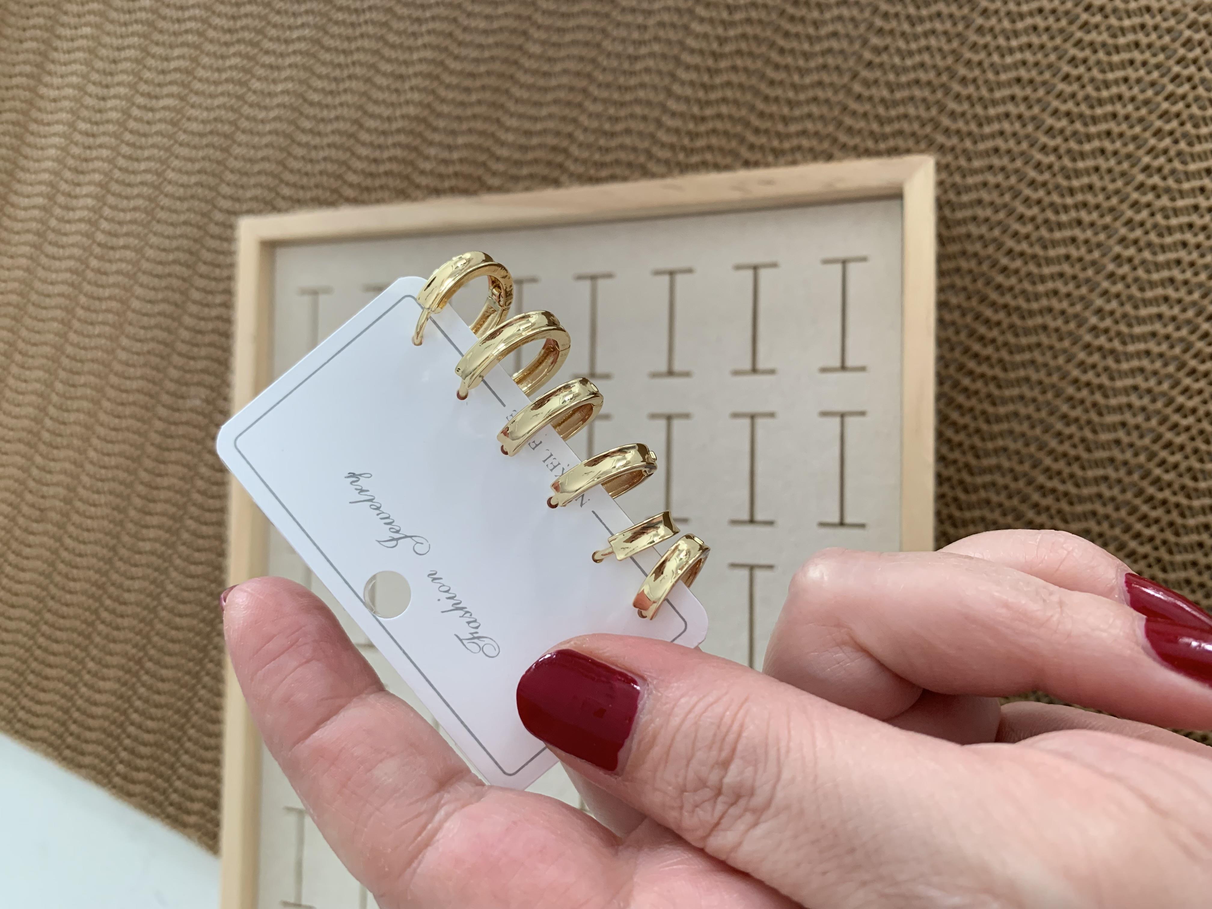 Özel Seri Gold İthal Kaplama Pırıltılı 6 LI Set Halka Küpe