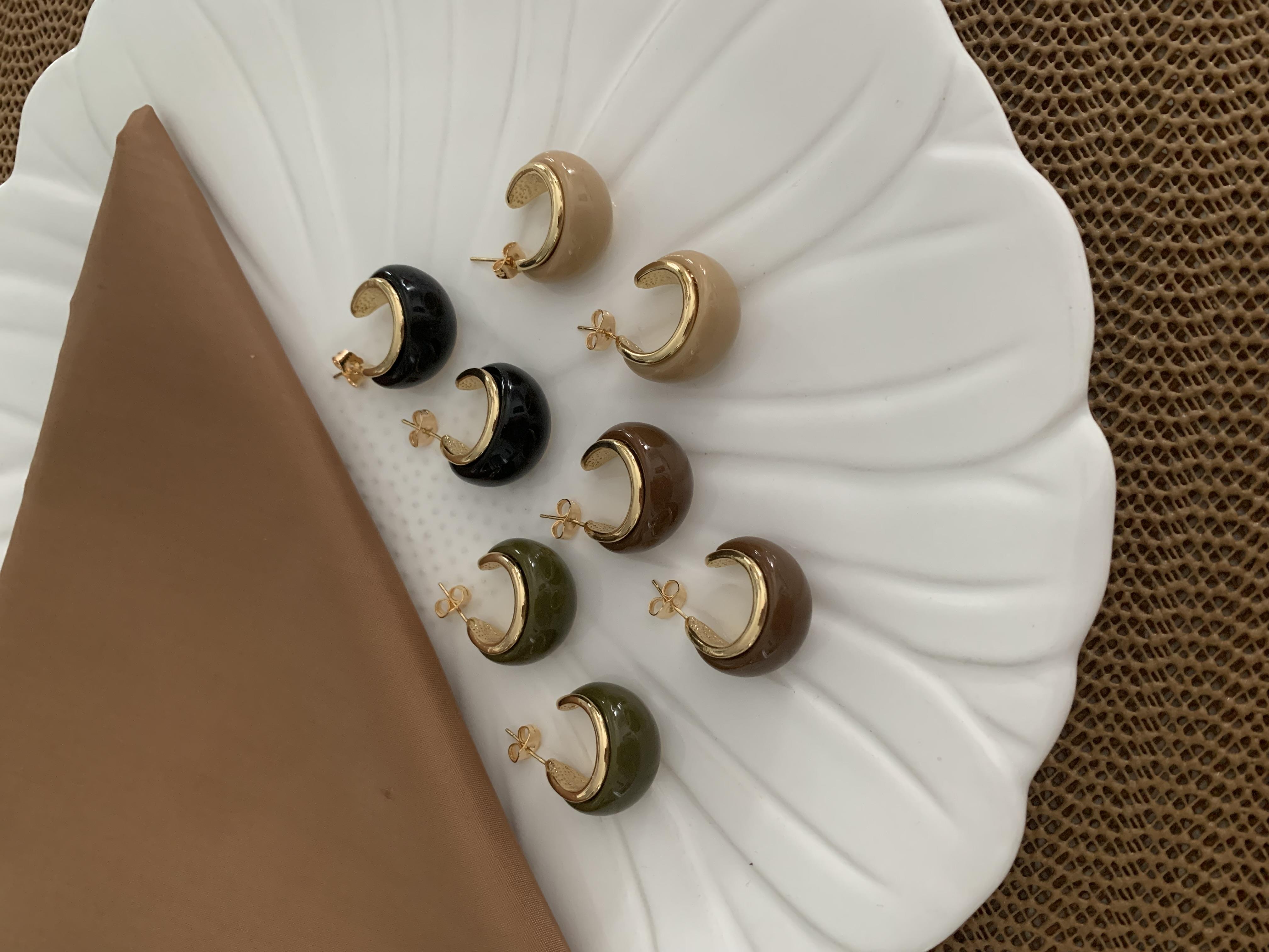 Özel Seri Mineli Damla Küpe