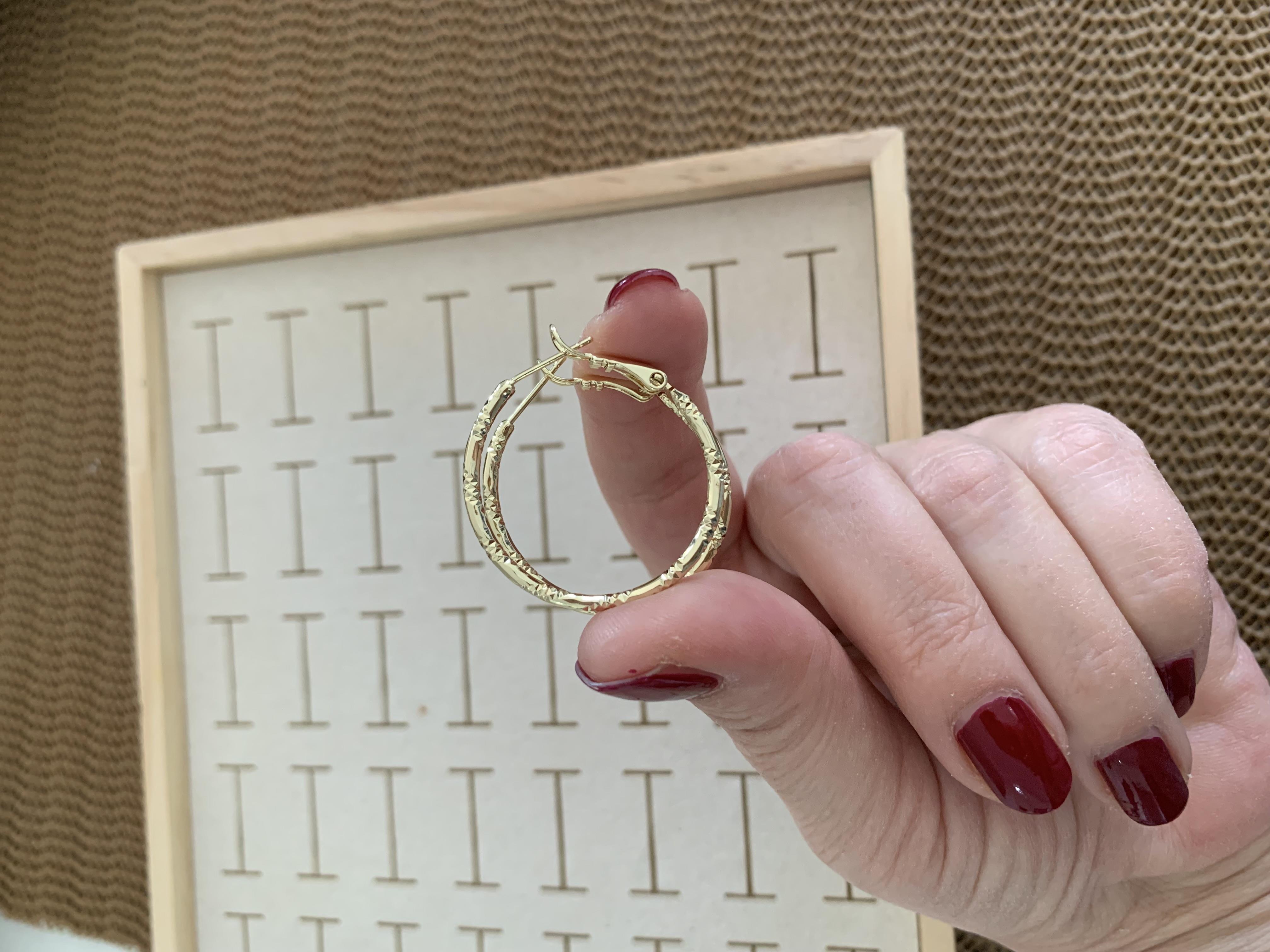 Vip Gold 3 Cm Pırıltılı Halka Küpe