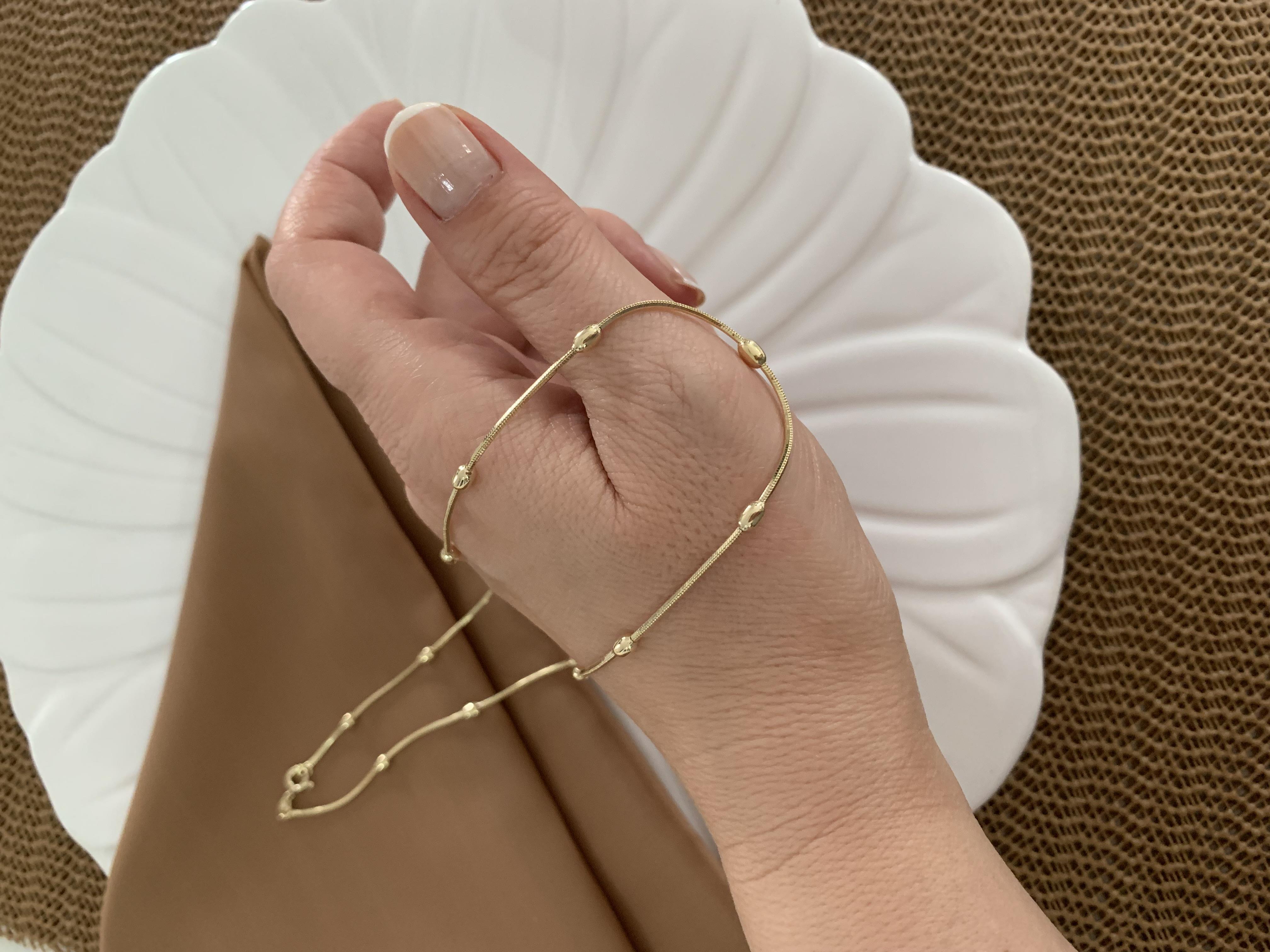 Vip Gold 45 Cm Badem Sıralı Kolye
