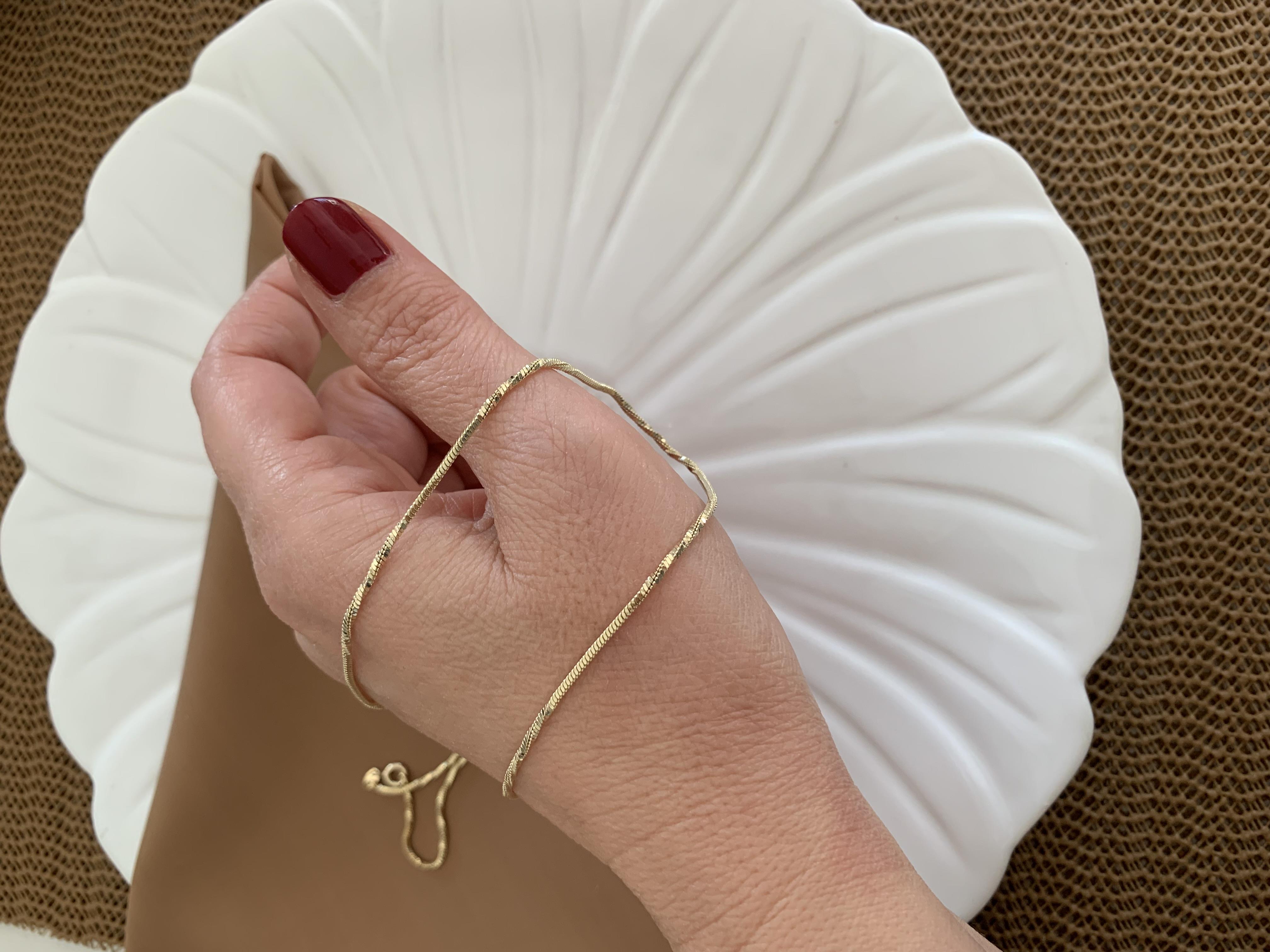 Vip Gold 50 Cm Pırıltılı Seyrek Zincir Kolye