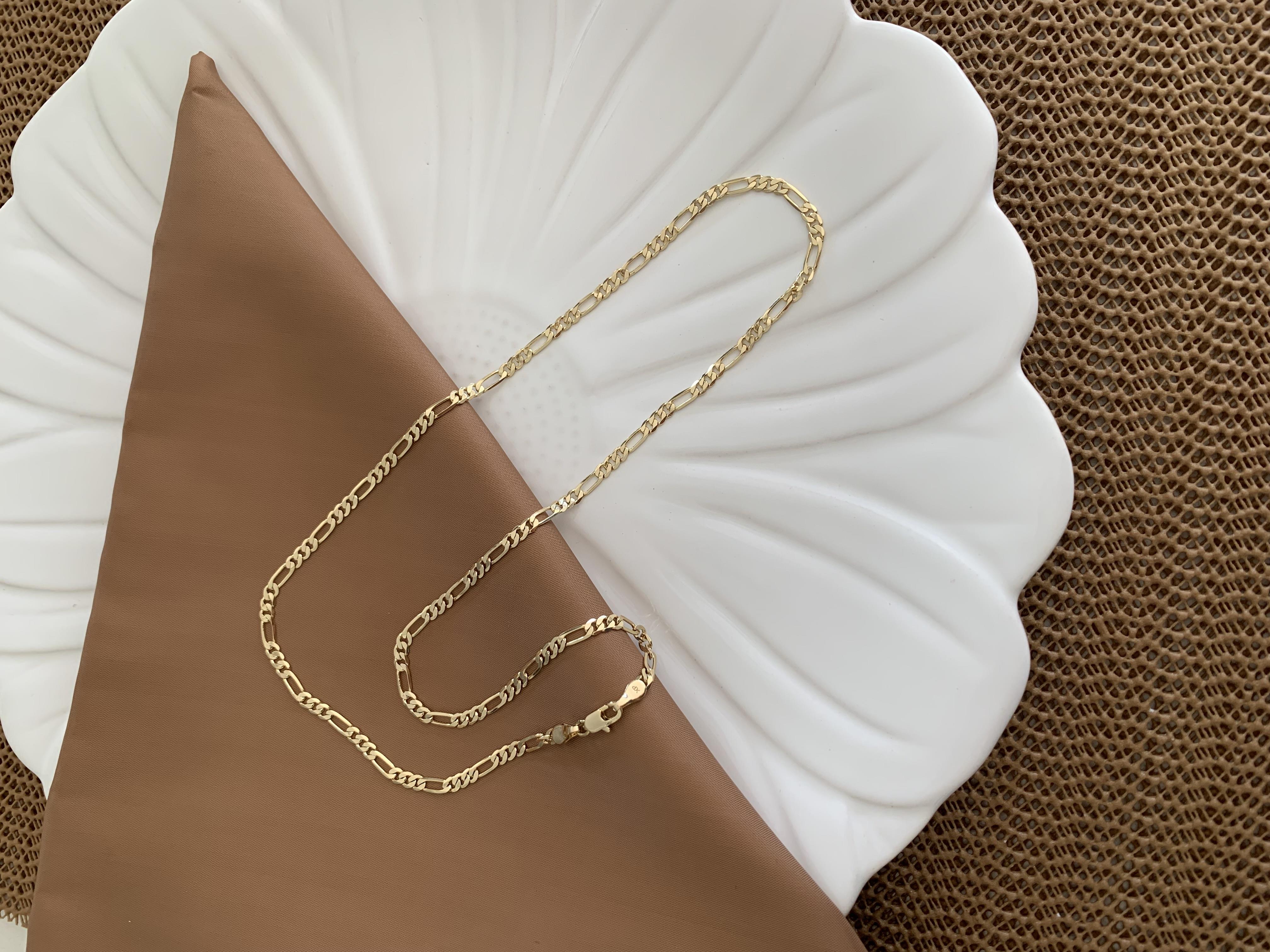 Vip Gold 55 Cm İnce İç İçe Geçme Klasik Zincirli Kolye