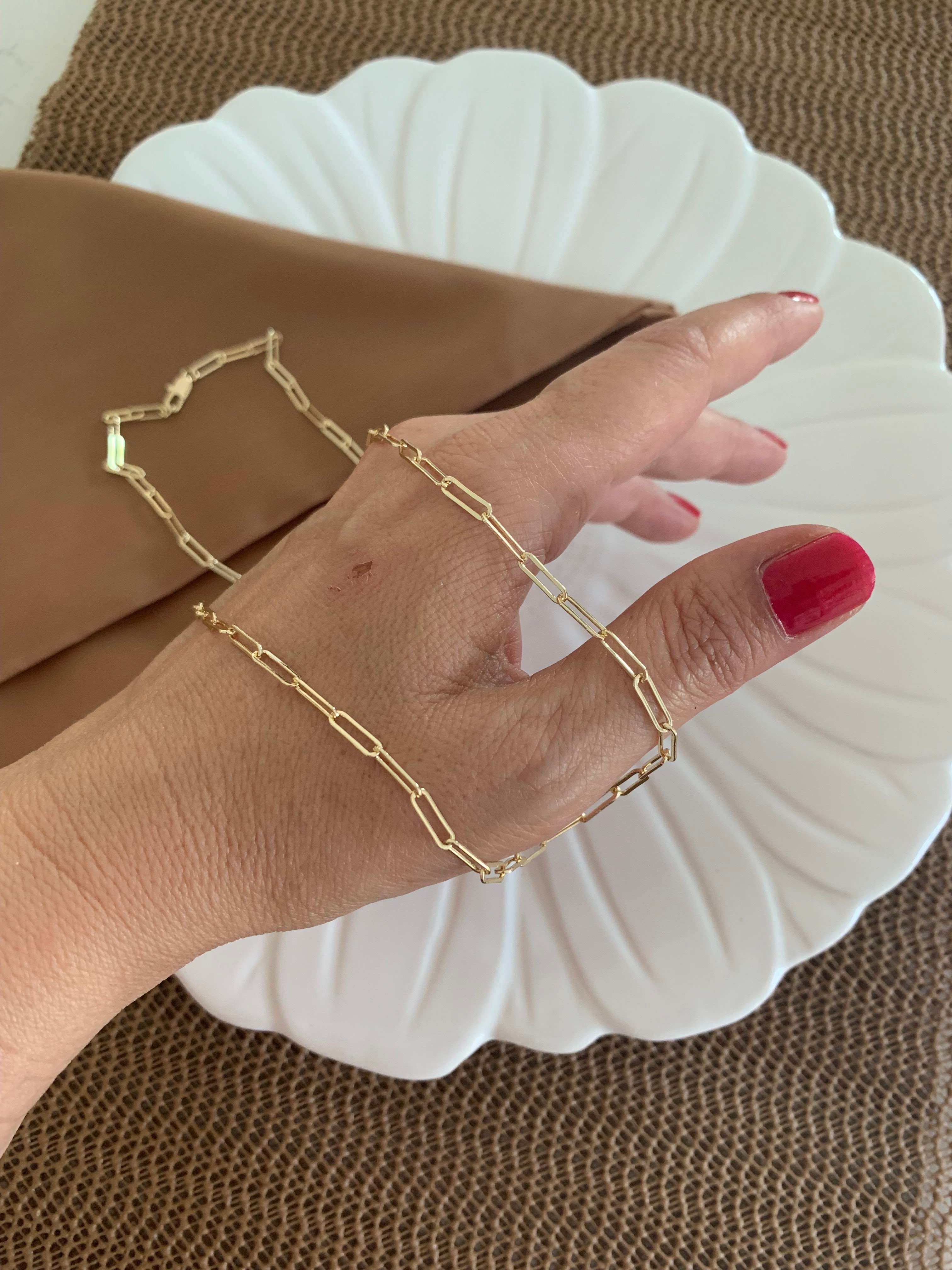 Vip Gold 60 Cm İnce Ataç Zincirli Kolye