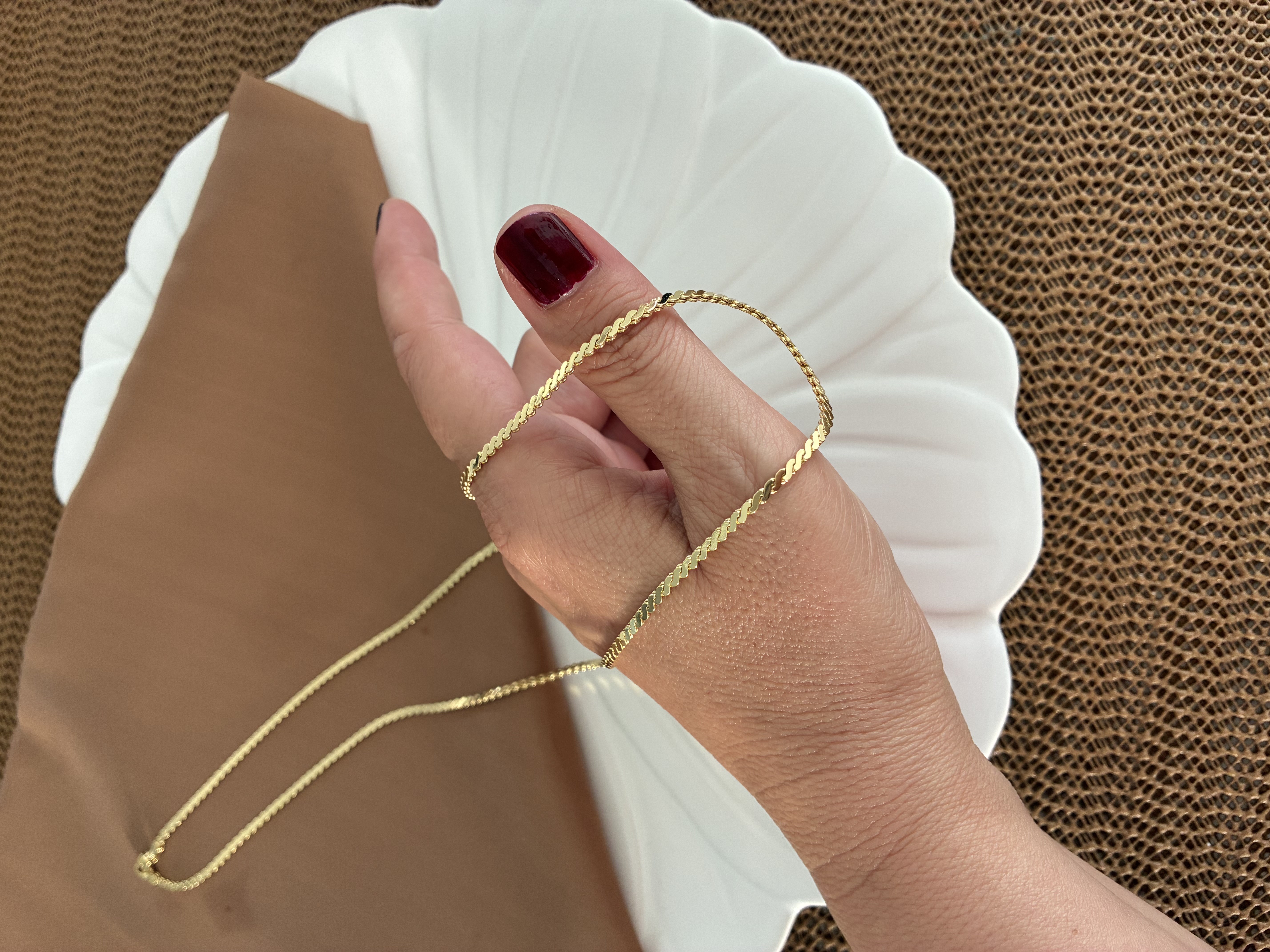 Vip Gold 60 Cm İnce S Sıralı Kolye