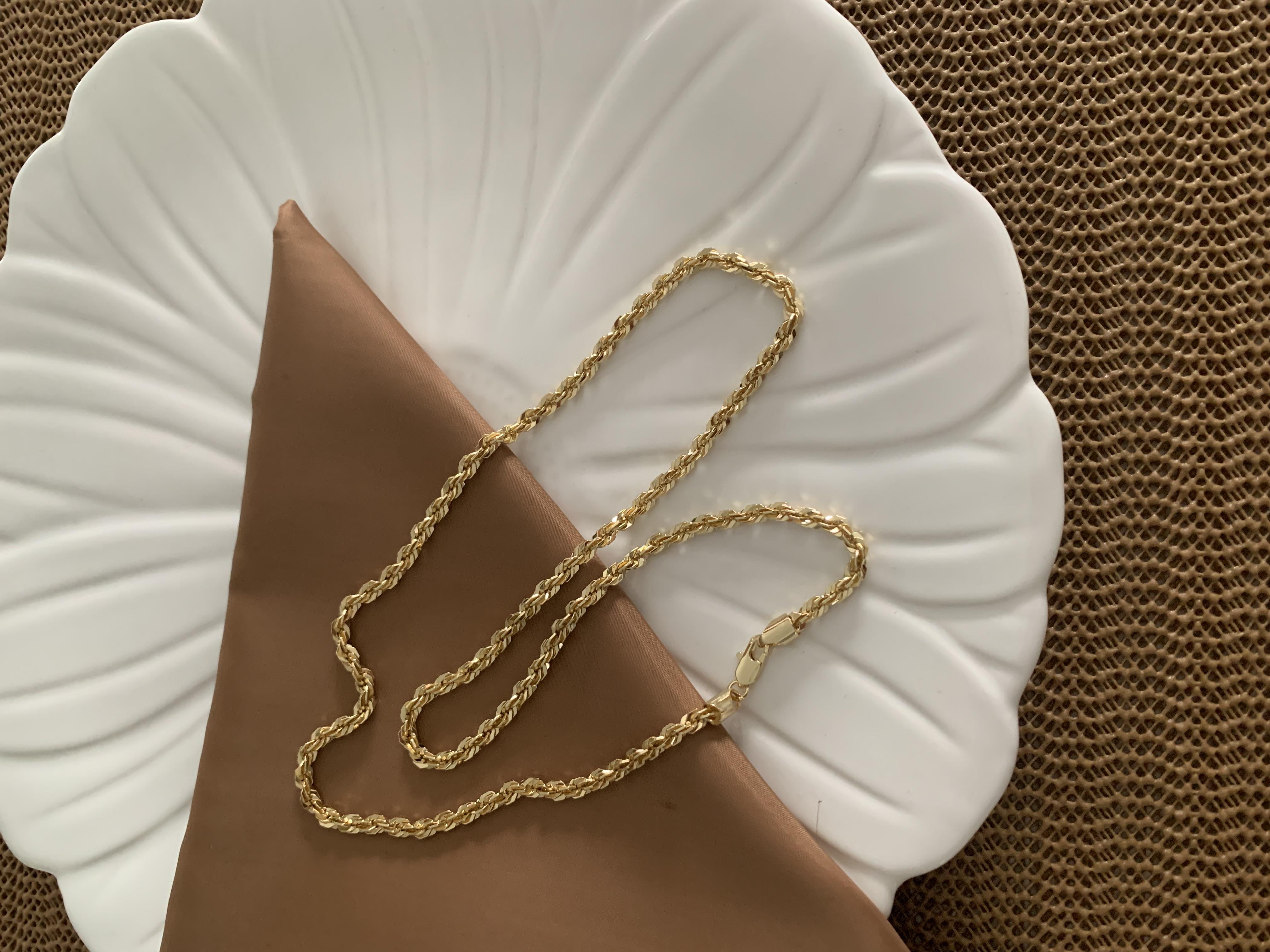Vip Gold 60 Cm Pırıltılı S Burgu Zincir Kolye