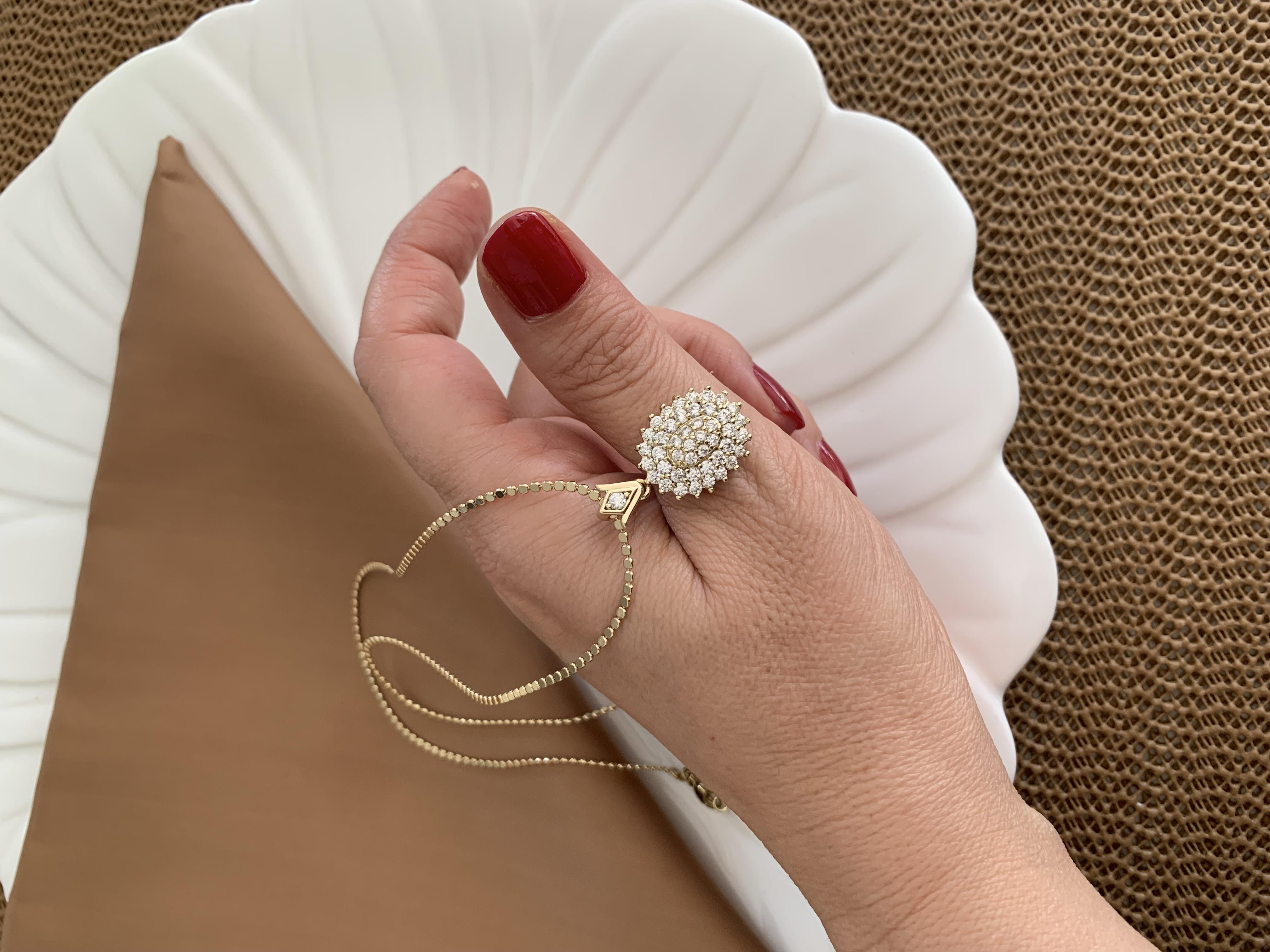 Vip Gold İnce Ezme Zincir Zirkon Taşlı Oval Tasarım Kolye