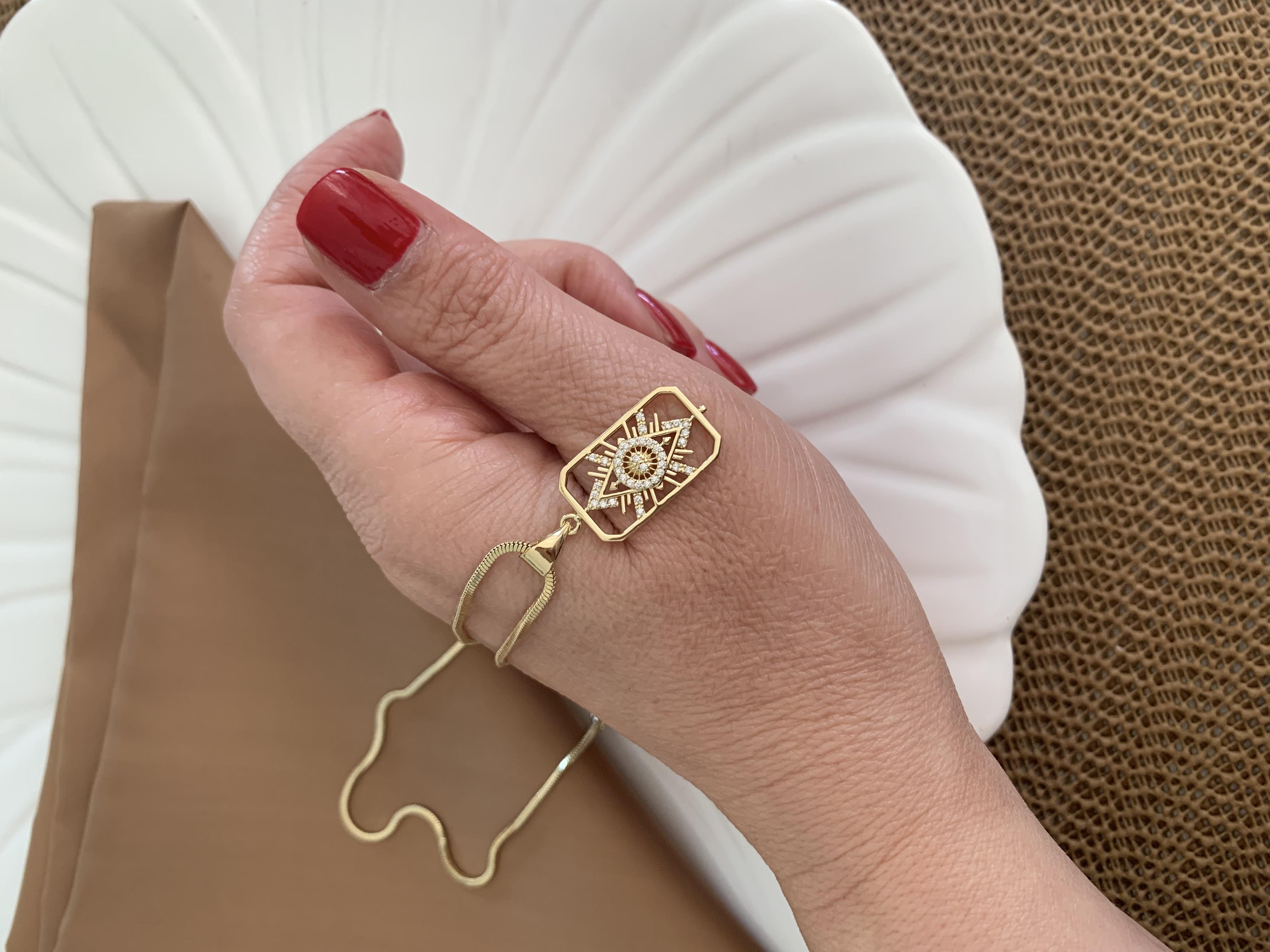 Vip Gold Küp İtalyan Zincir Zirkon Taşlı Madalyon Kolye