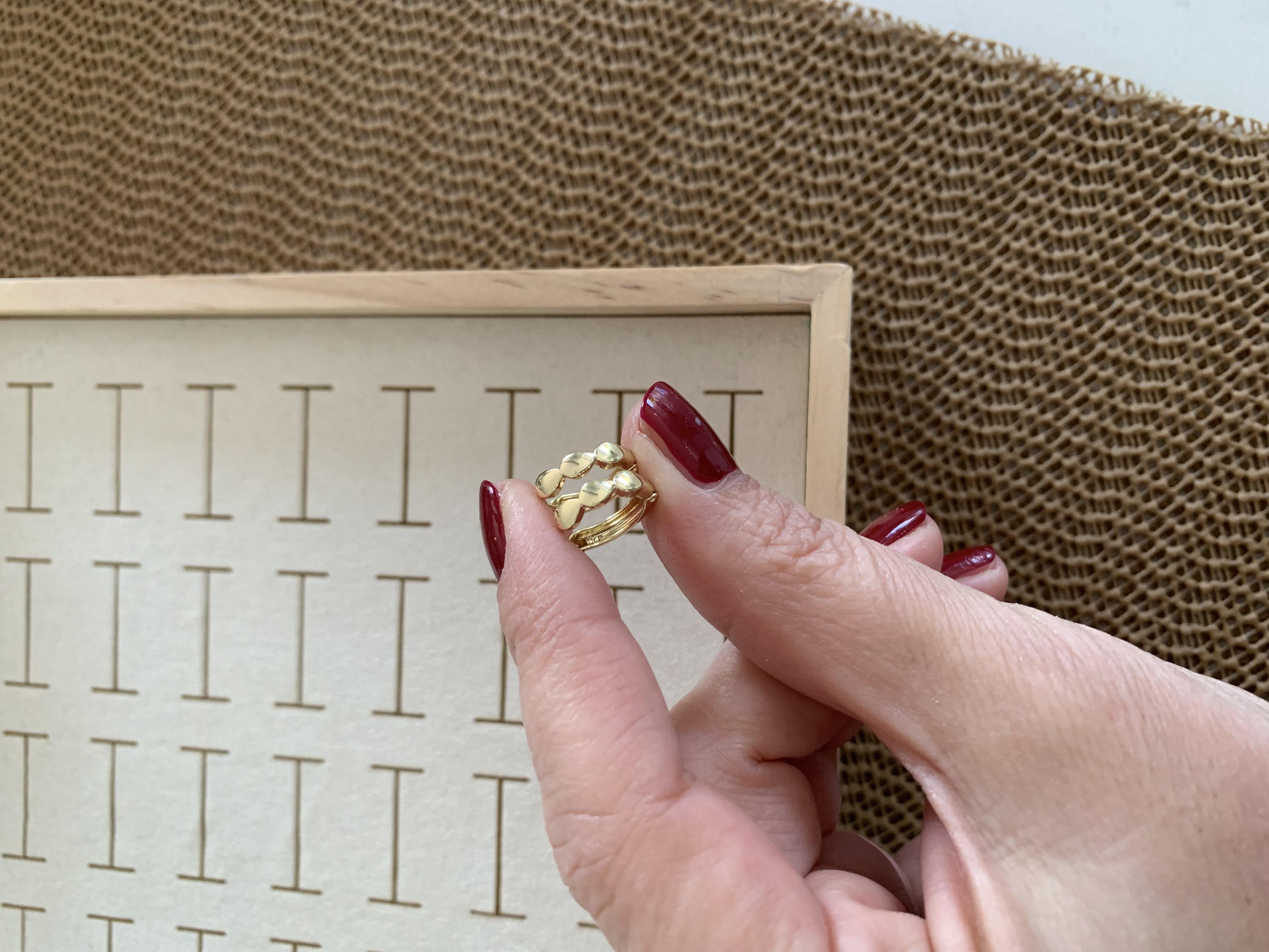 Vip Gold Plaka Damla Sıralı Mini Halka Küpe