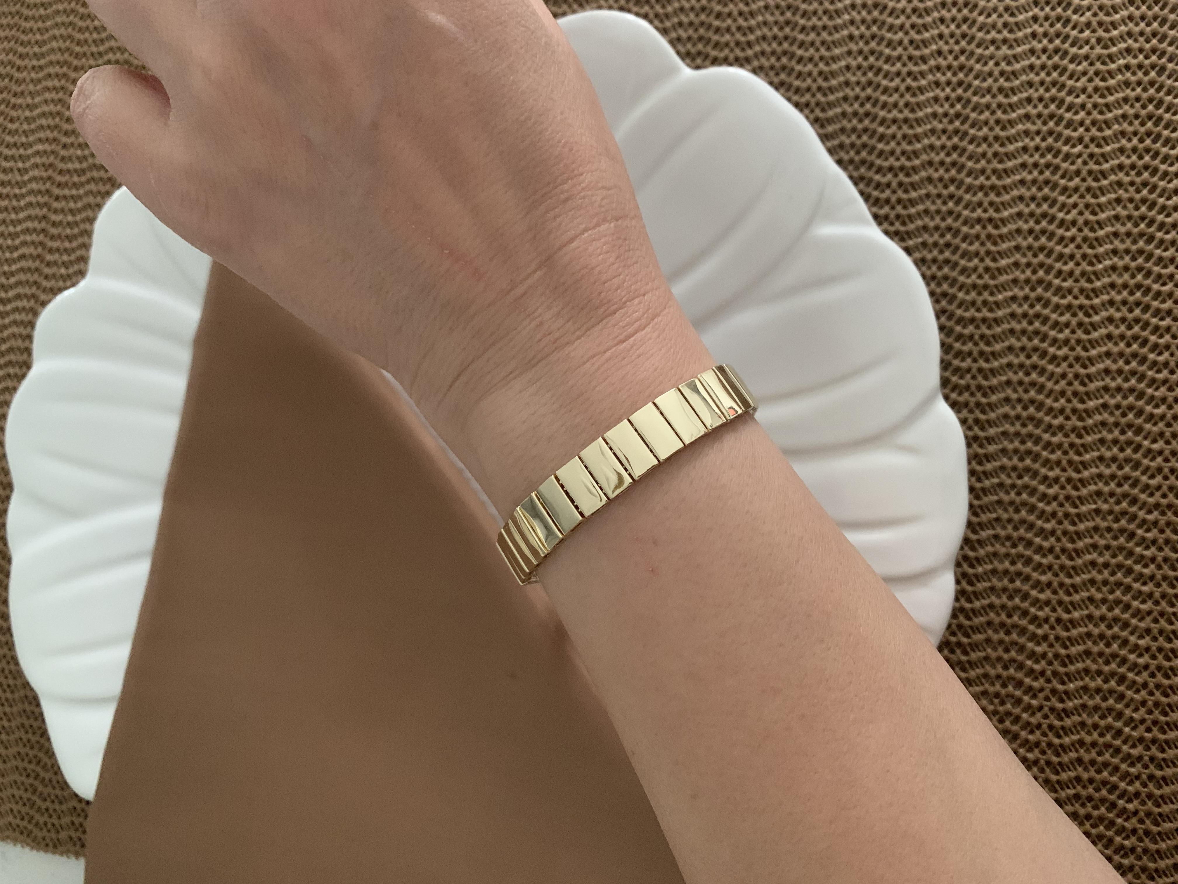 Vip Gold Plaka Dikdörtgen Sıralı Tasarım Bileklik