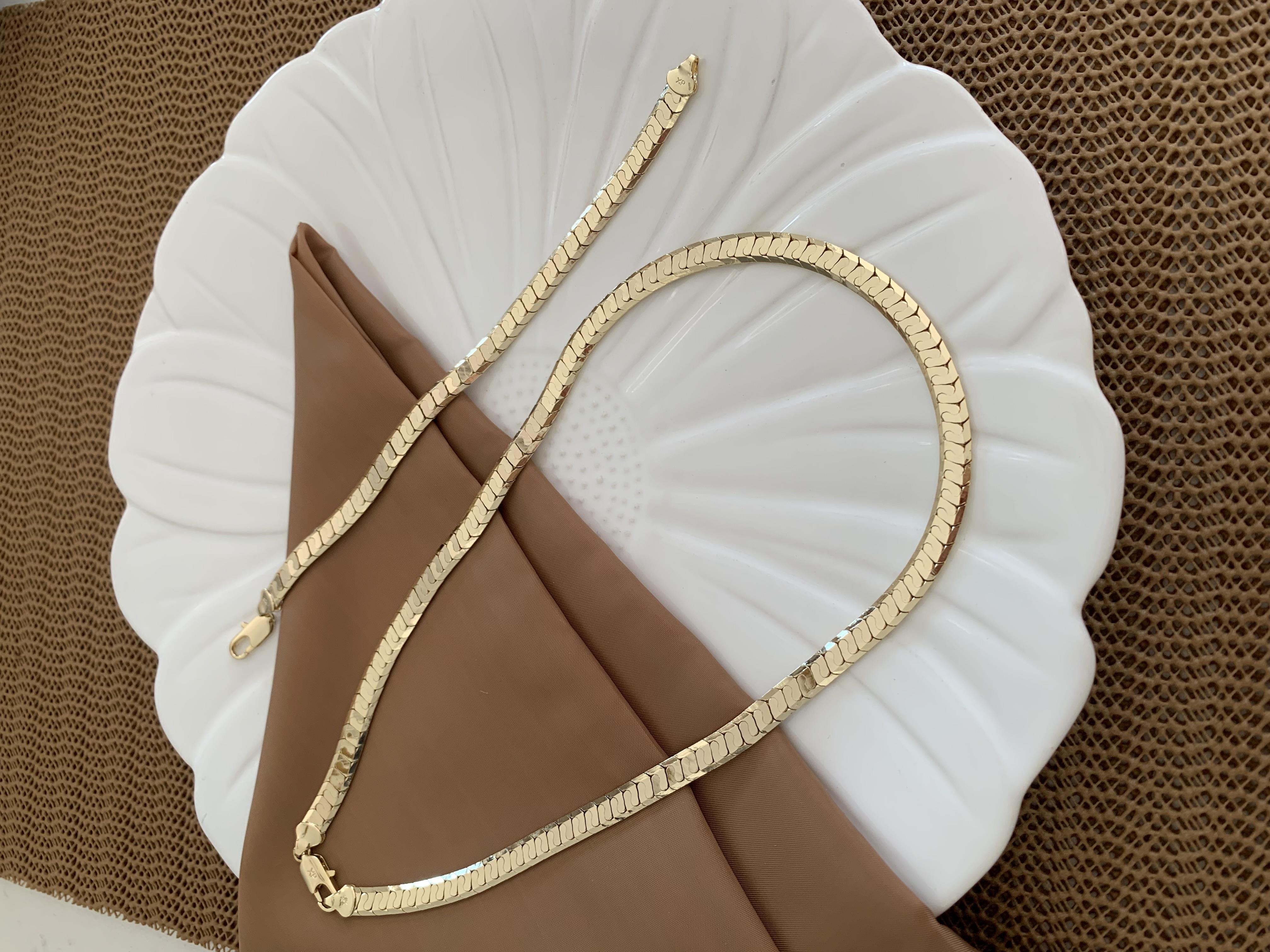 Vip Gold Sert Düz Kolye Bileklik Set