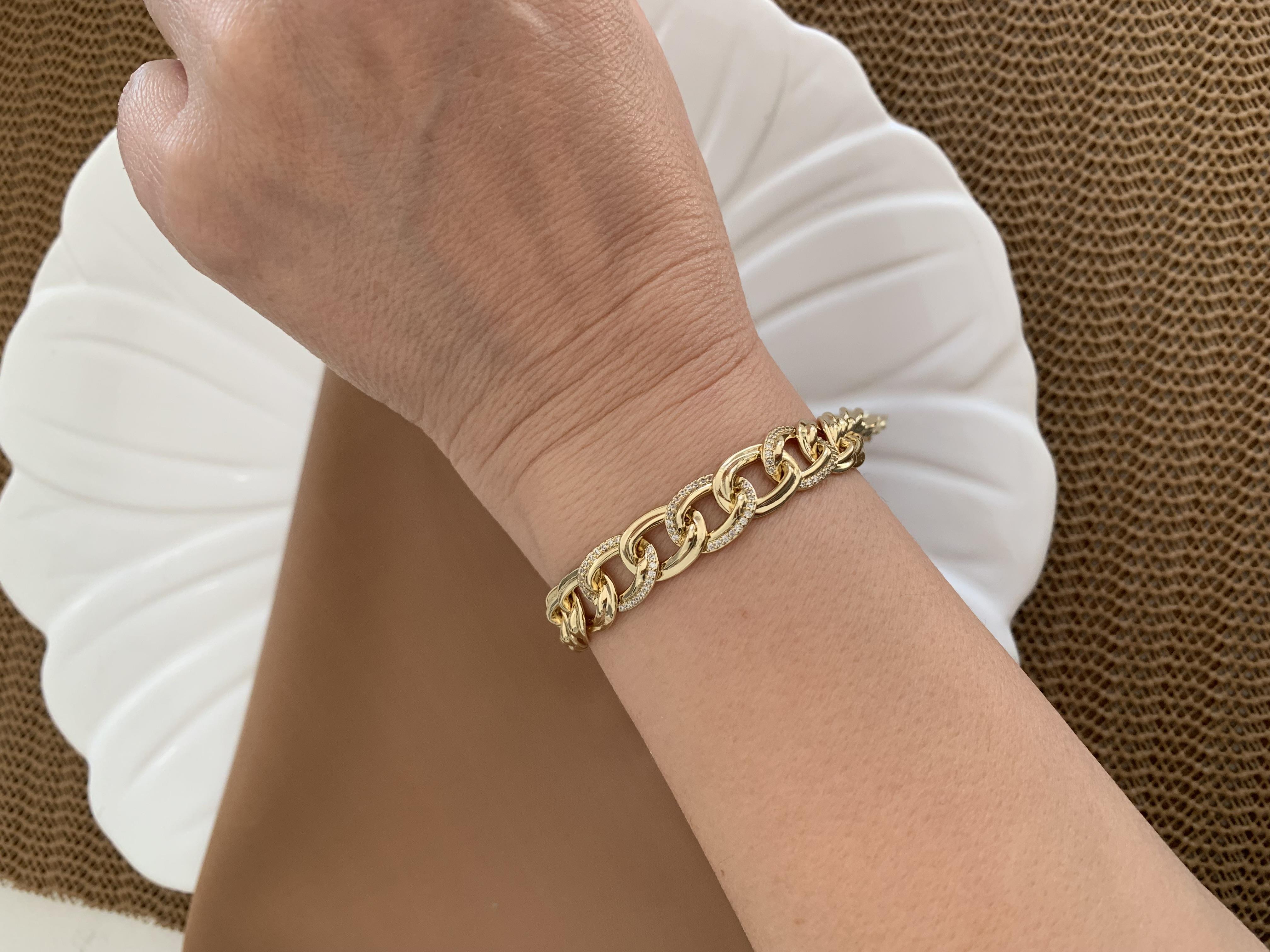 Vip Gold Zirkon Taşlı Samanyolu Bileklik