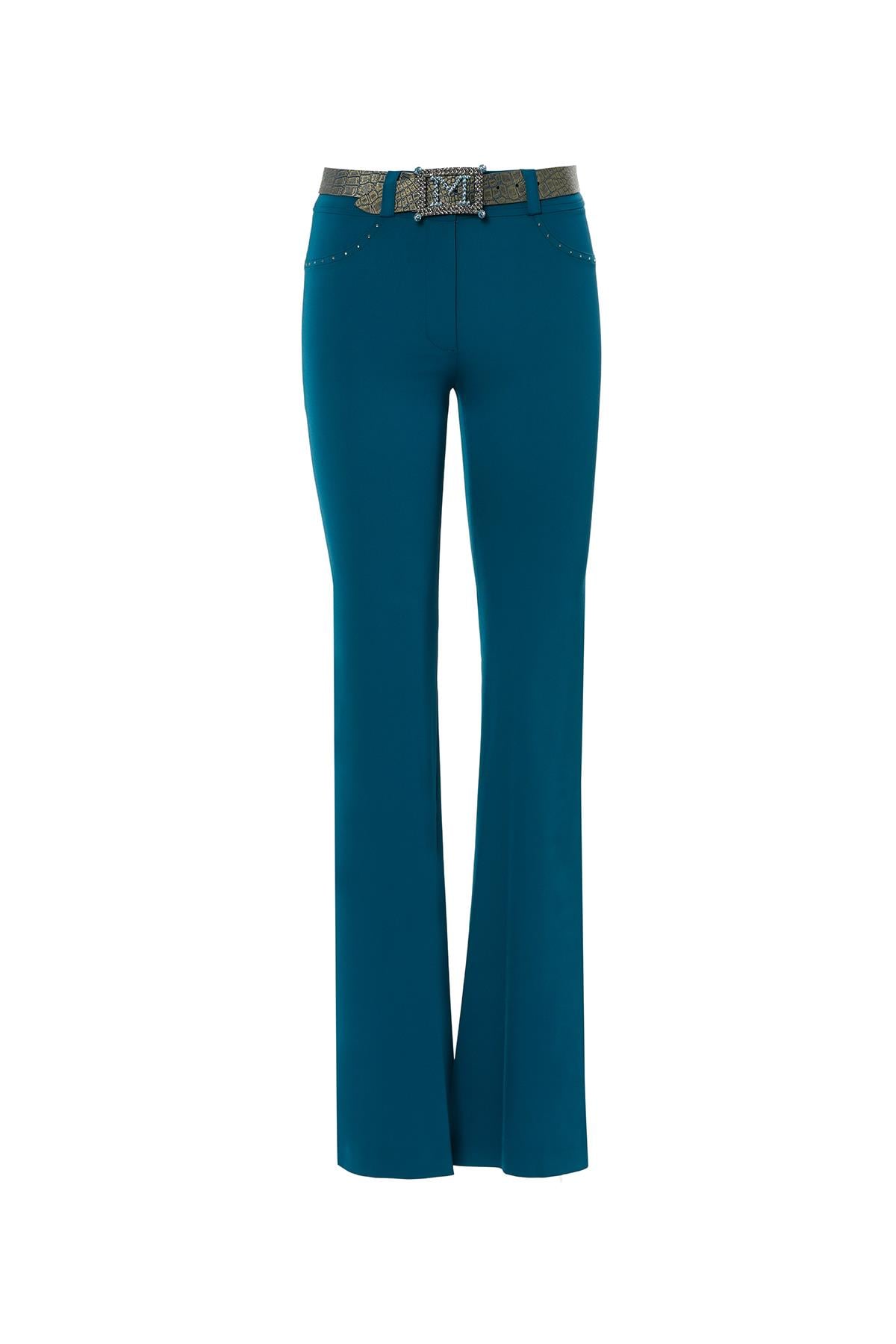 Likralı Yeşil Pantolon