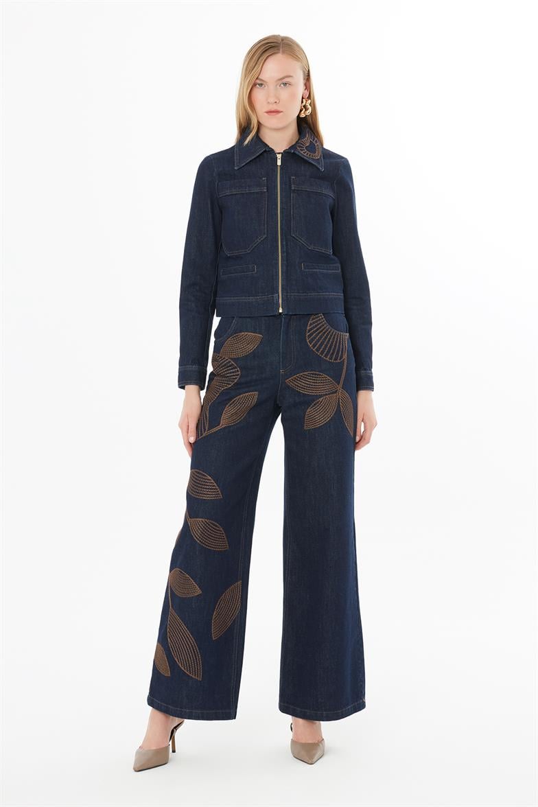 Cepli Lacivert Jean Ceket