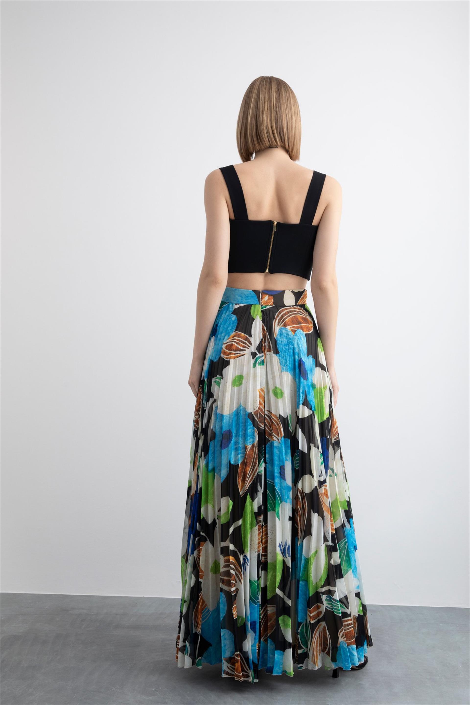 Pleated chiffon maxi skirt pattern cheap